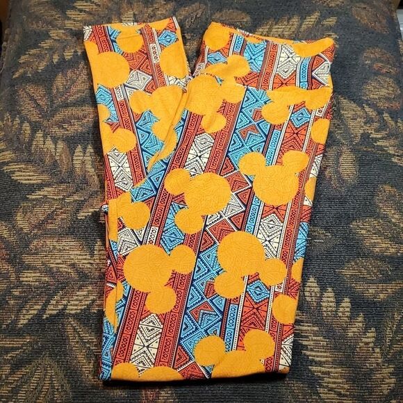 LulaRoe One Size Disney Mickey Mouse Leggings - Picture 1 of 3